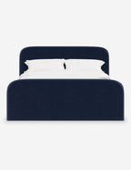 Bela Upholstered Bed | Low Rounded Headboard, Raised Footboard