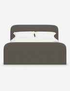 Bela Upholstered Bed | Low Rounded Headboard, Raised Footboard