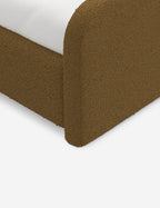 Bela Upholstered Bed | Low Rounded Headboard, Raised Footboard