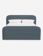 Bela Upholstered Bed | Low Rounded Headboard, Raised Footboard