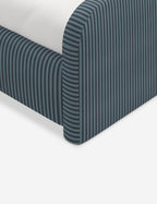 Bela Upholstered Bed | Low Rounded Headboard, Raised Footboard