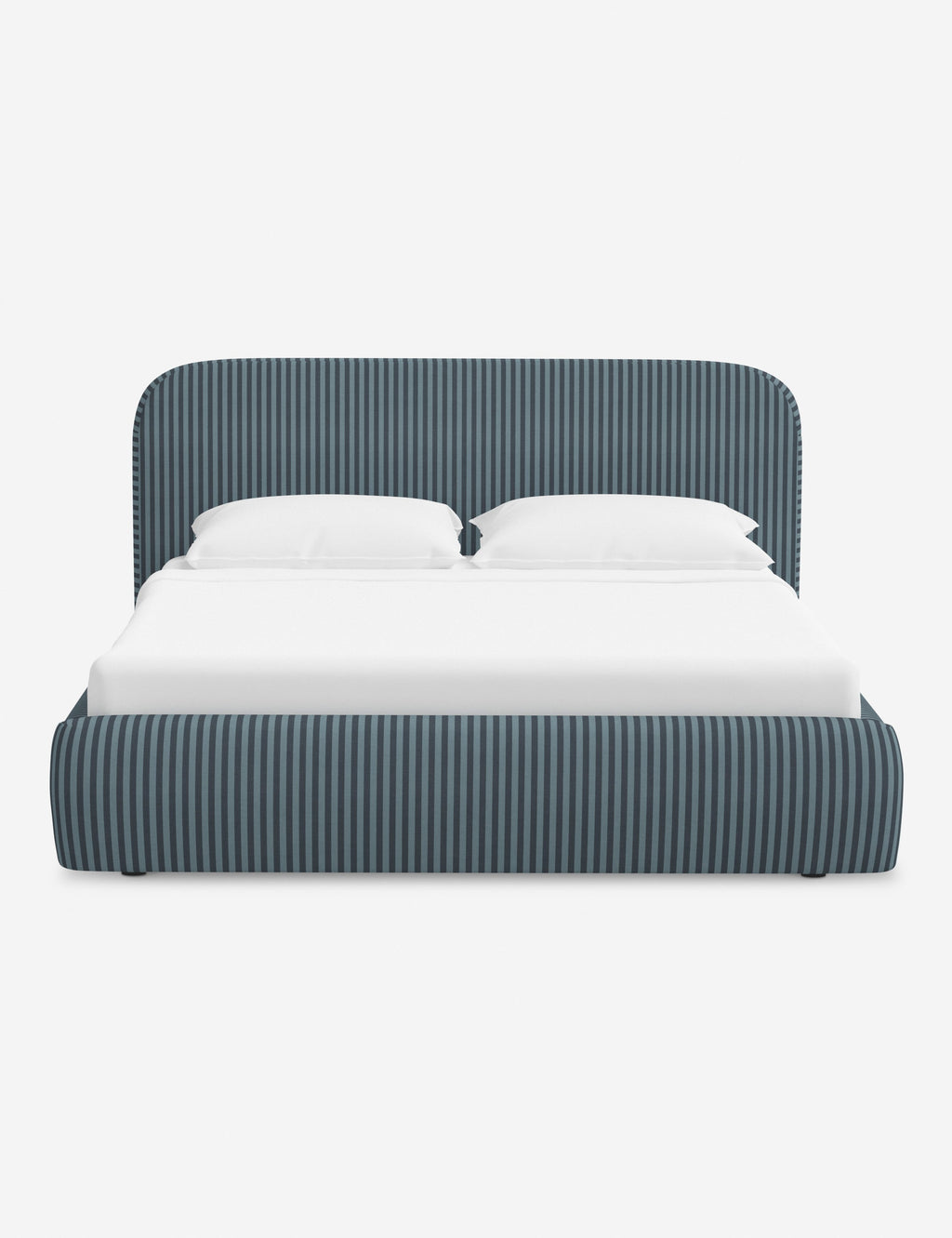 Bela Platform Bed | Upholstered, Low Rounded Headboard
