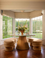 Glynn Flush Mount Light | Scalloped Glass, Warm Brass Accents
