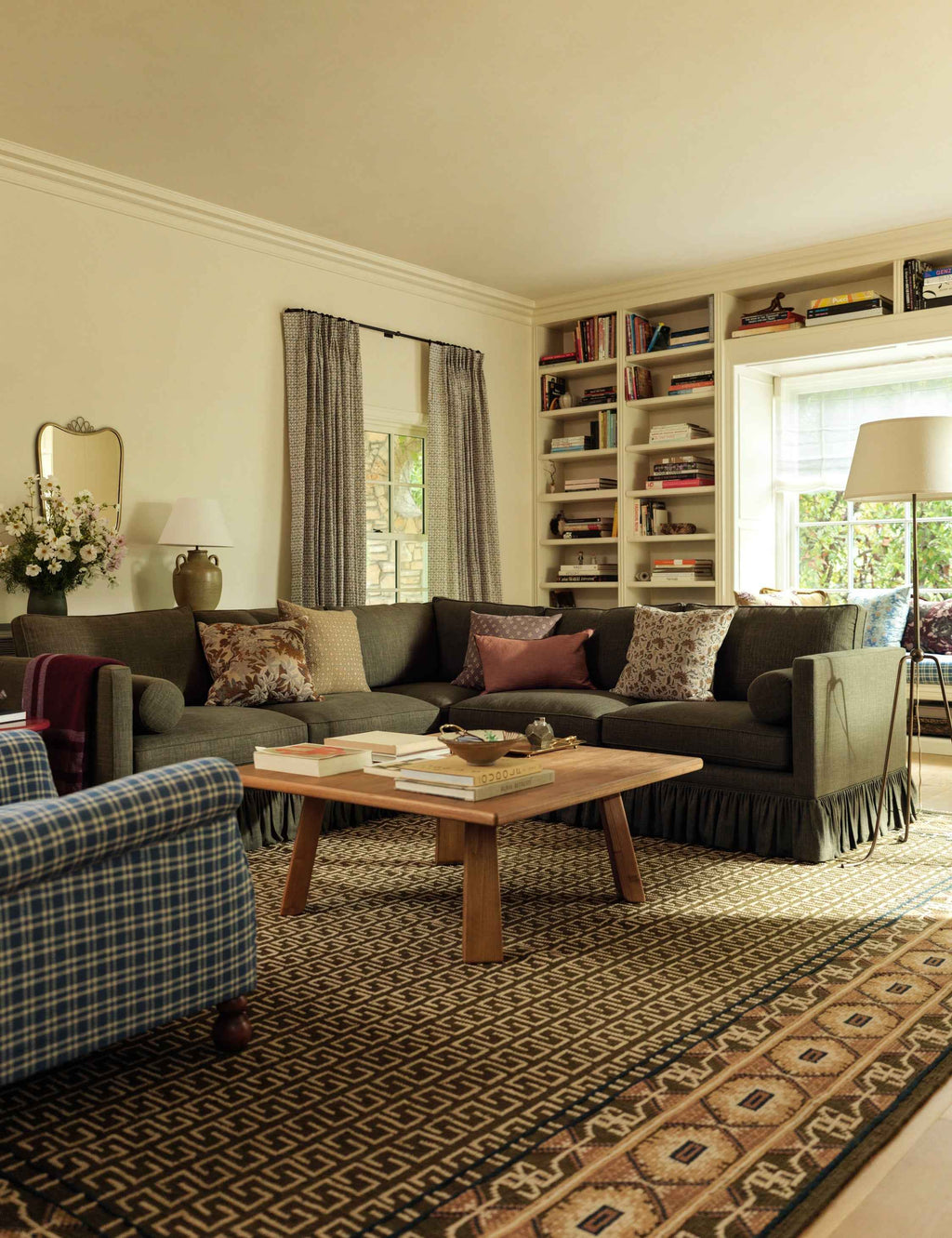 Mira Hand-Knotted Wool Rug | Traditional Pattern, Fringe Detail