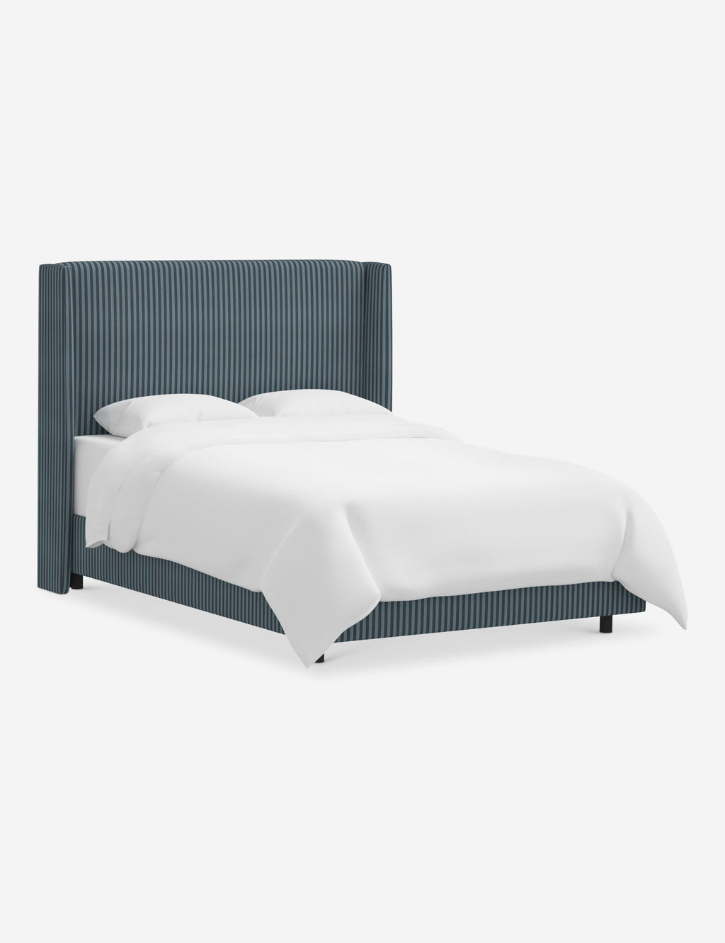 Adara Upholstered Bed | Winged Headboard, Crisp Sophistication