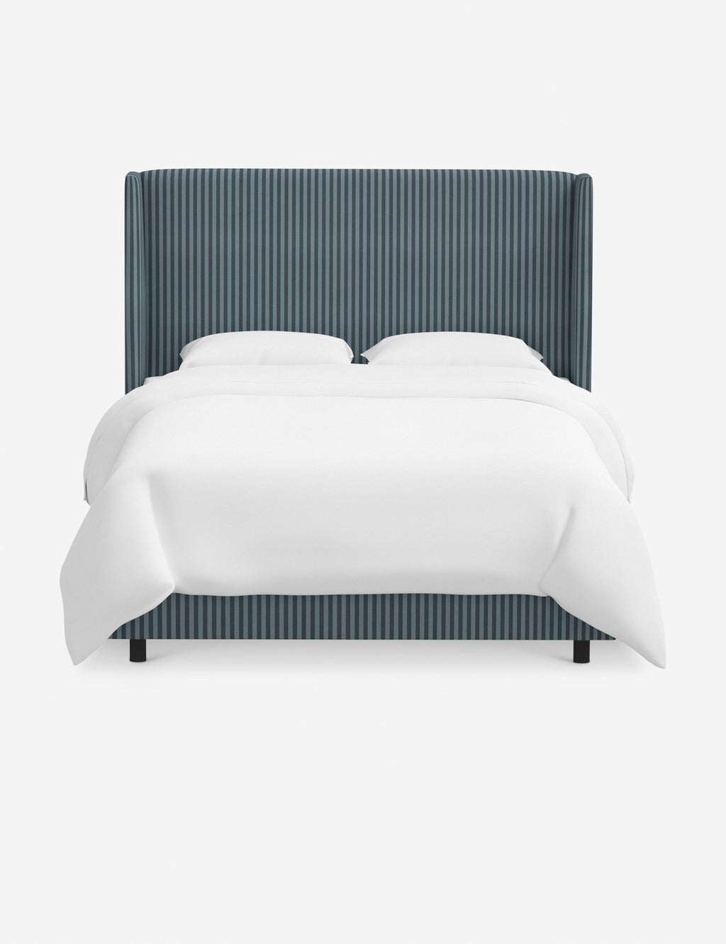 Adara Upholstered Bed | Winged Headboard, Crisp Sophistication