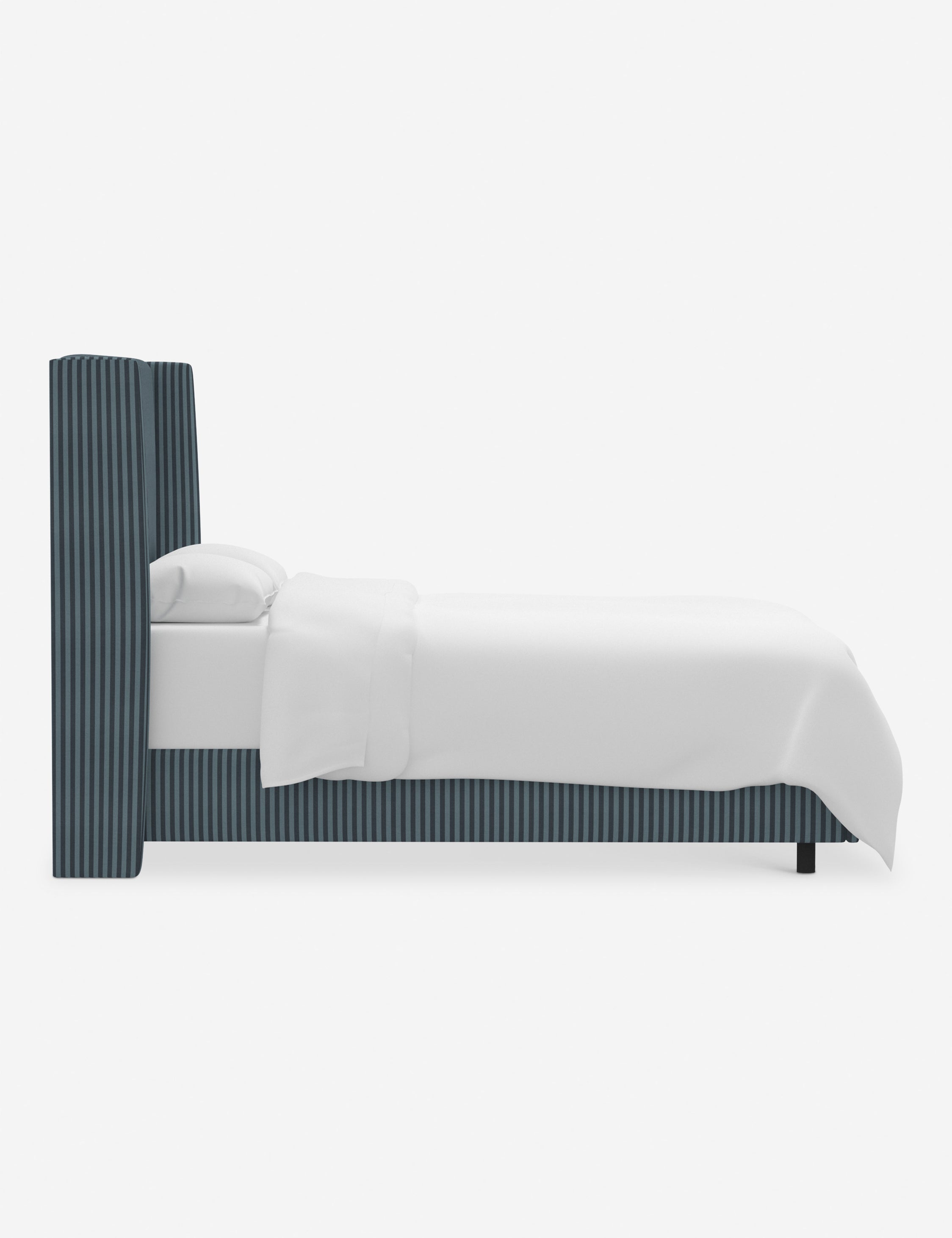 Adara Upholstered Bed | Winged Headboard, Crisp Sophistication