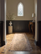 Saffron Wool Rug | Hand-Knotted, Geometric Design