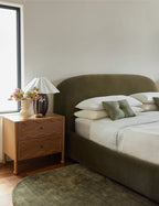 Nexa Platform Bed | Soft Upholstery, Sculpted Headboard