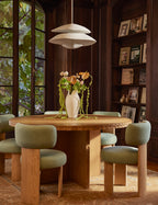 Bela Dining Chair | Cushioned Seat, Performance Linen Upholstery
