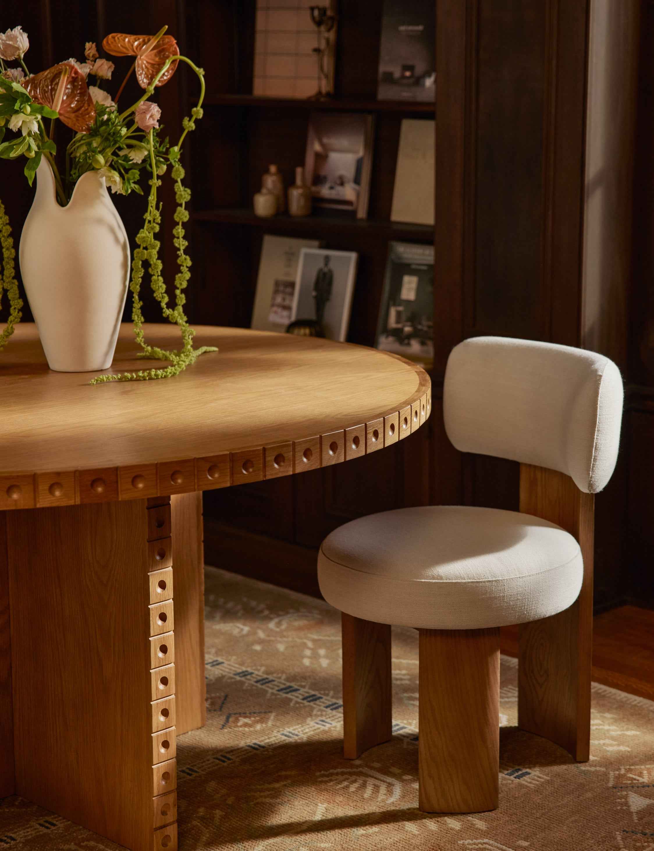 Bela Dining Chair | Cushioned Seat, Performance Linen Upholstery