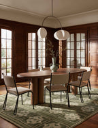 Fina Dining Chair | Curved Metal Frame, Upholstered Seat