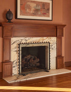 Lustre Fireplace Screen | Chic Knobbed Accents, Square Silhouette