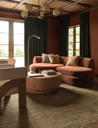 Enzi Throw Pillow | Tweed Fabric, Contrast Piping