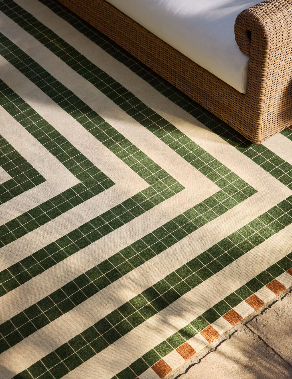 Kira Indoor/Outdoor Rug | Repeating Tile Motif, Stylish Design