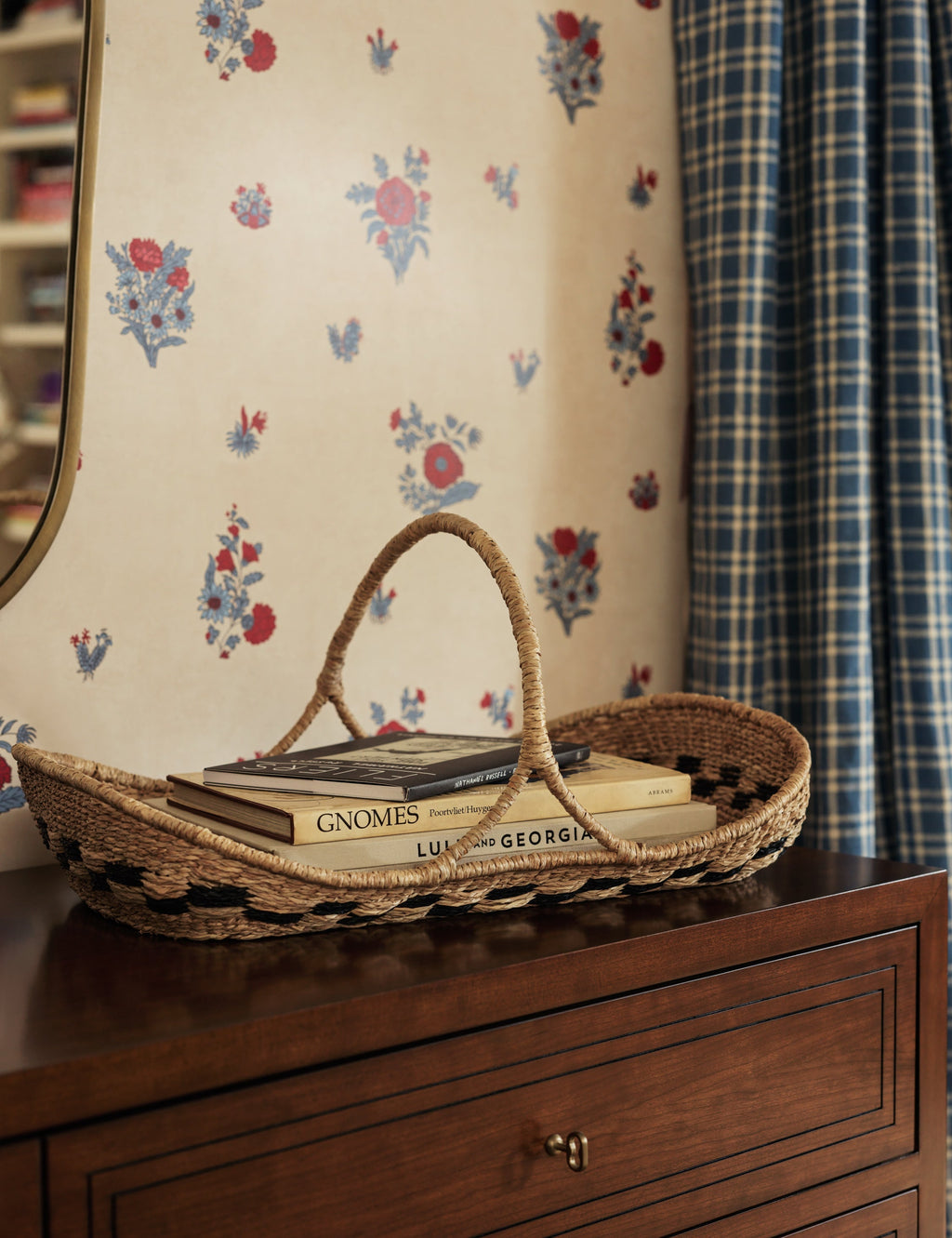 Kairo Woven Basket | Handled Design, Natural Accent