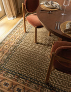 Mira Hand-Knotted Wool Rug | Traditional Pattern, Fringe Detail