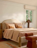 Pavia Velvet Pillow | Soft Plush Texture, Tailored Stripes
