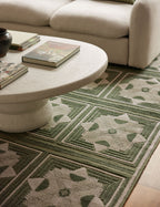 Cielo Hand-Knotted Wool Rug | Geometric Motifs, High-Low Pile