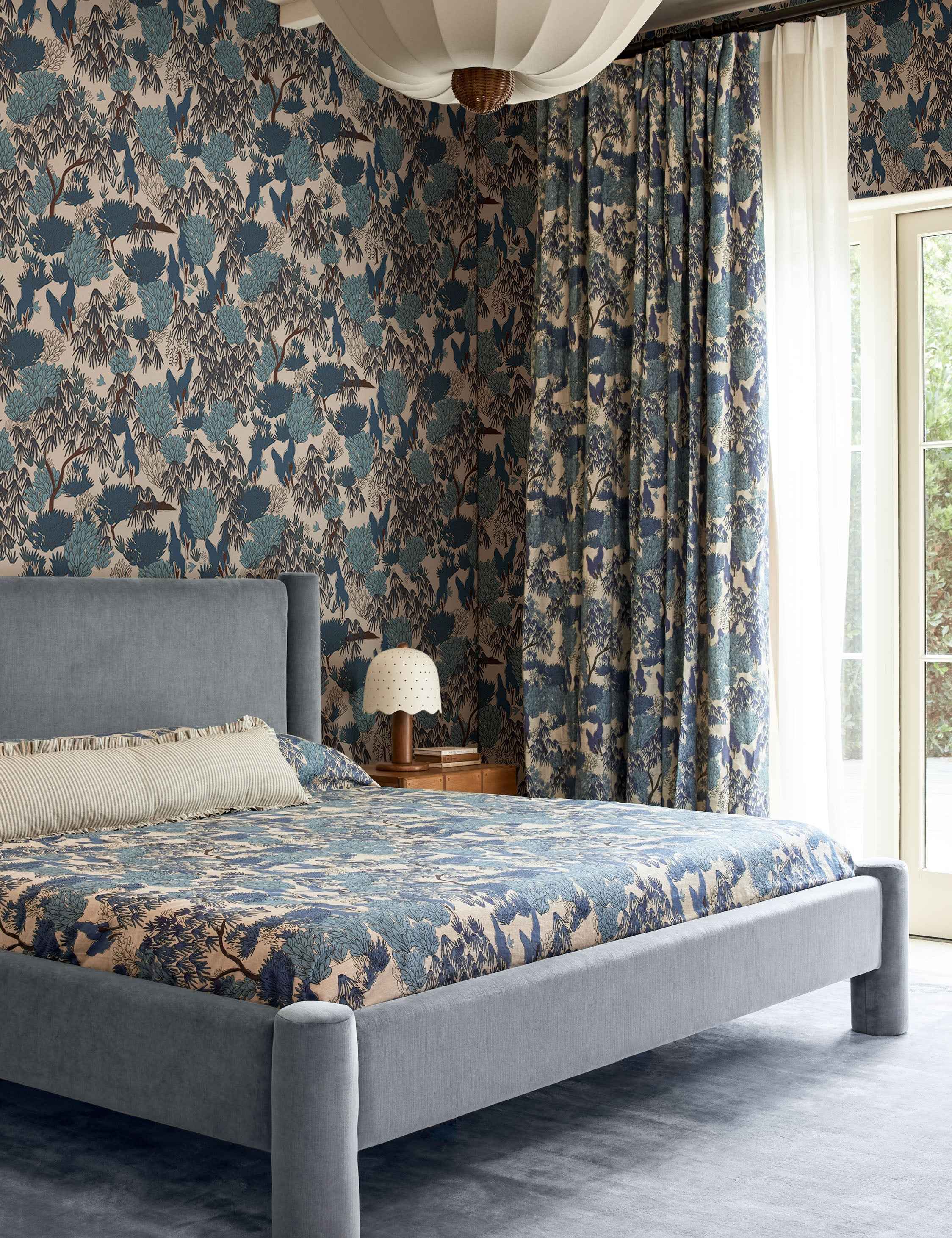 Briar Linen Curtain Panel | Botanical Print, Exclusive Design