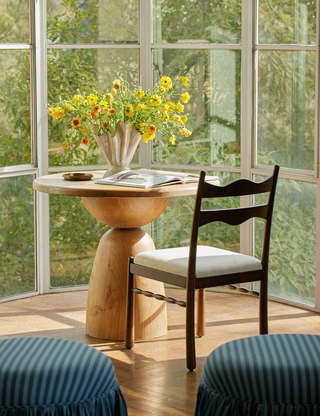 Kairo Dining Chairs (Set of 2) | Upholstered Seat, Tapered Legs