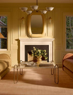Kona Coffee Table | Ivory Marble Top, Bronze-Plated Legs