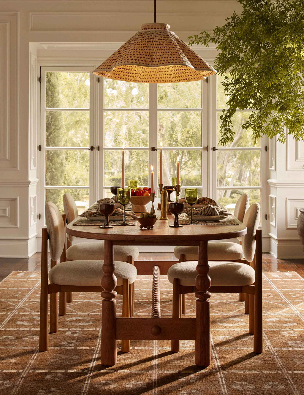 Bela Oval Dining Table | Modern Wood Design, Turned Legs