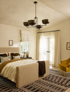 Talon Chandelier | Dome Shades, Angular Frame