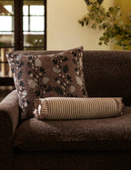 Lani Bolster Pillow | Striped Linen with Dramatic Flange