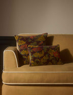 Aveline Velvet Pillow | Bold Floral Design, Luxurious Texture