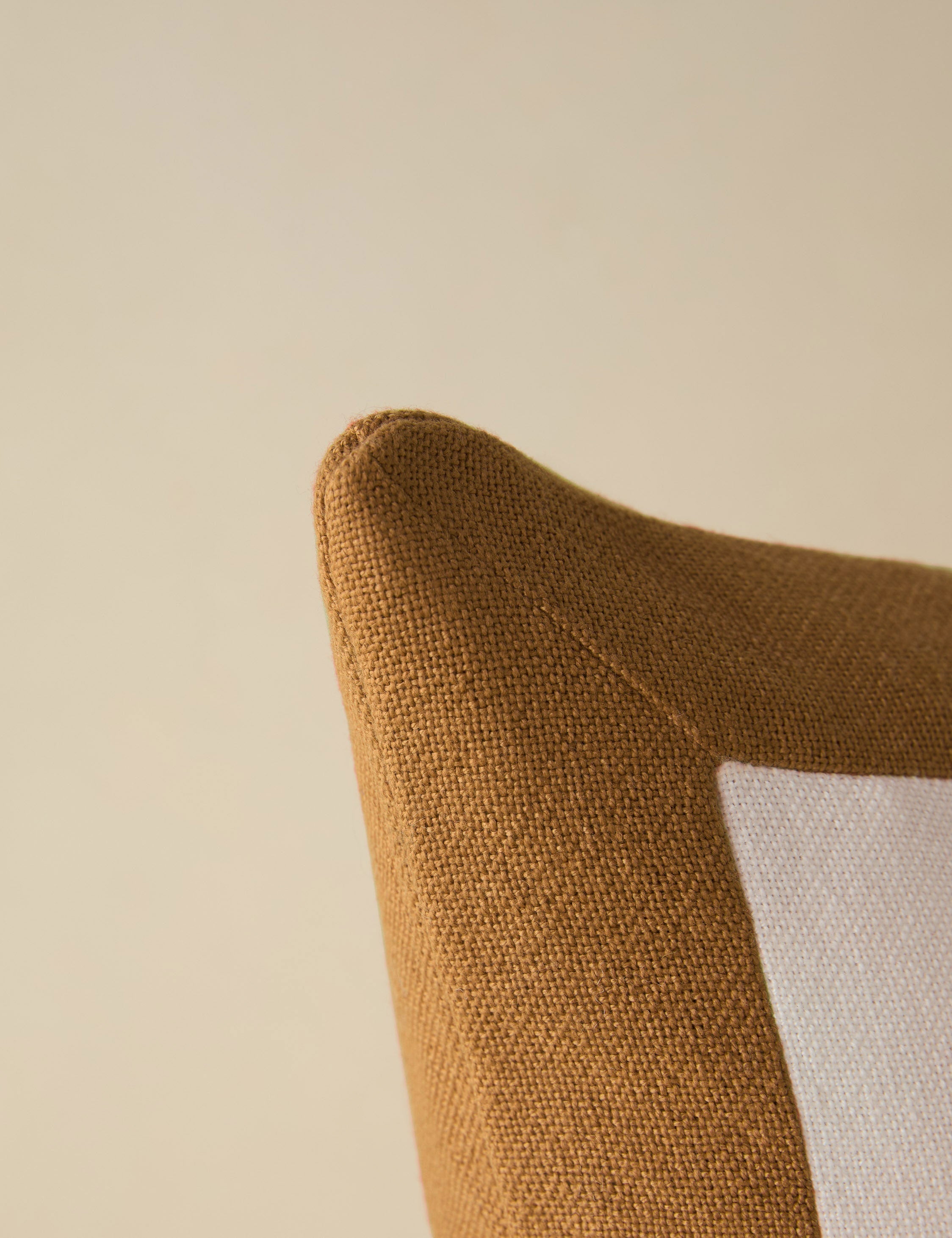 Amica Outdoor Pillow | Colorful Border, Antique White Center