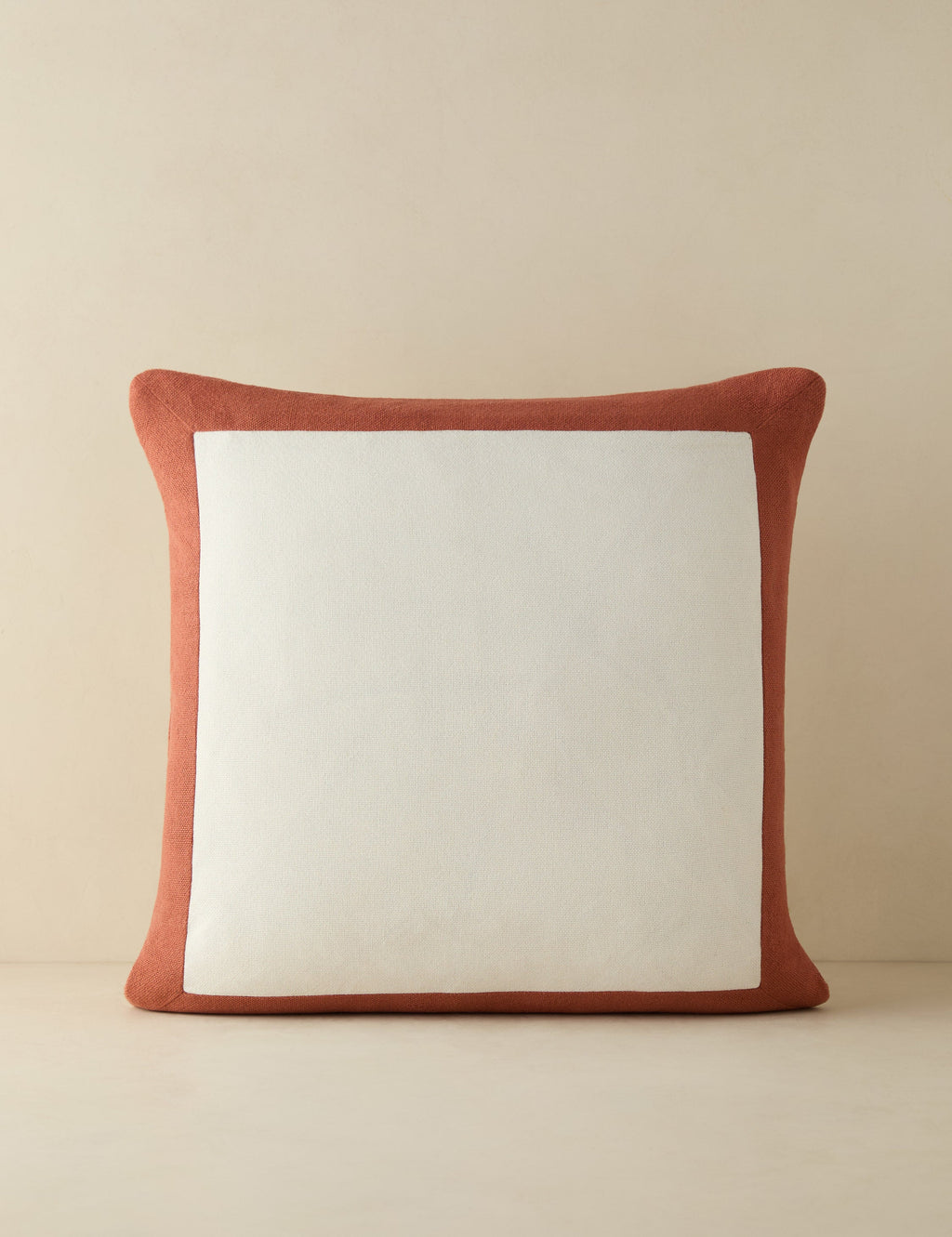 Amica Outdoor Pillow | Colorful Border, Antique White Center