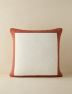 Amica Outdoor Pillow | Colorful Border, Antique White Center