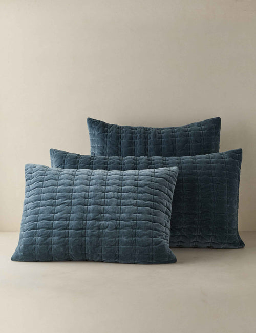 Astra Velvet Sham | Luxurious Quilted Texture