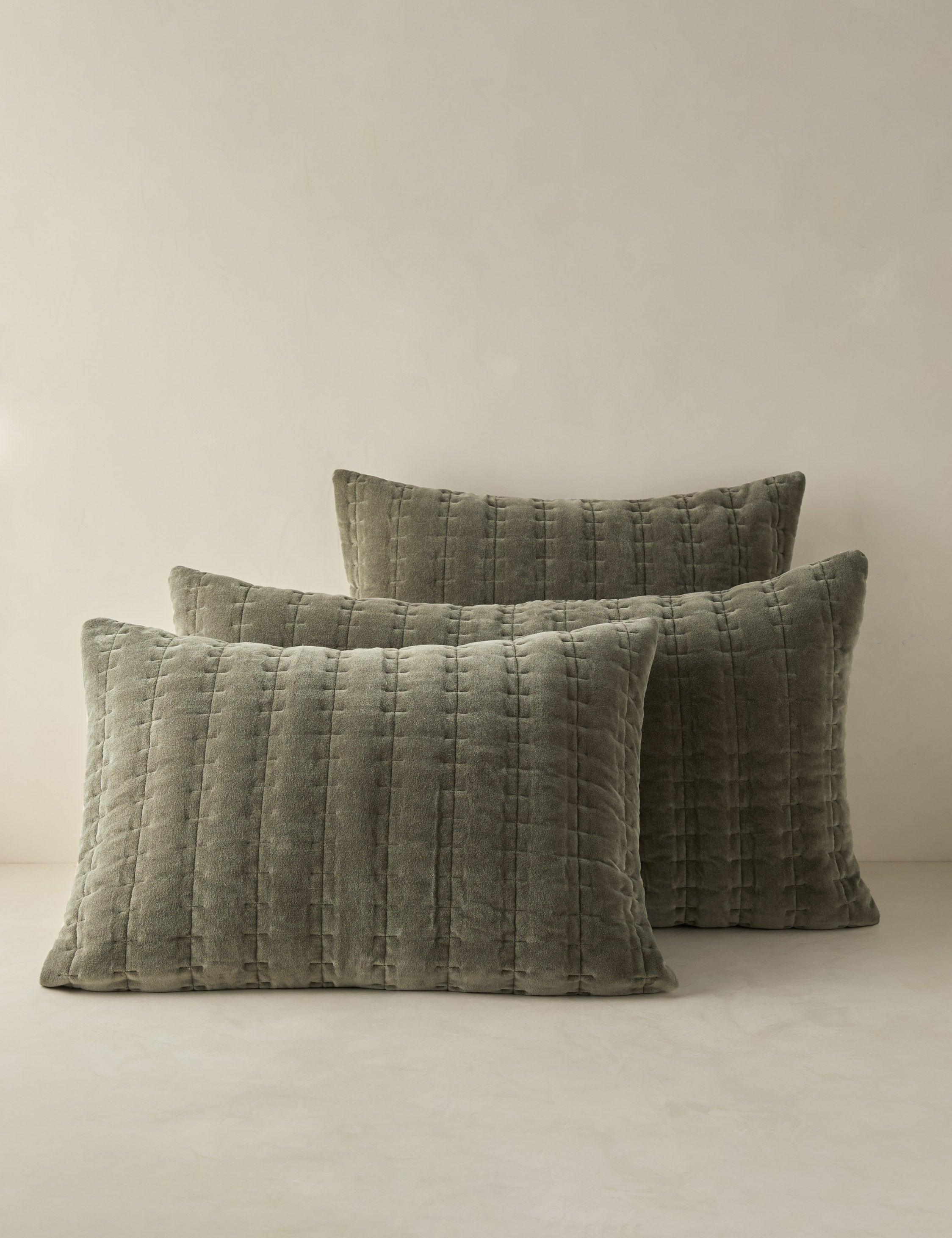 Astra Velvet Sham | Luxurious Quilted Texture