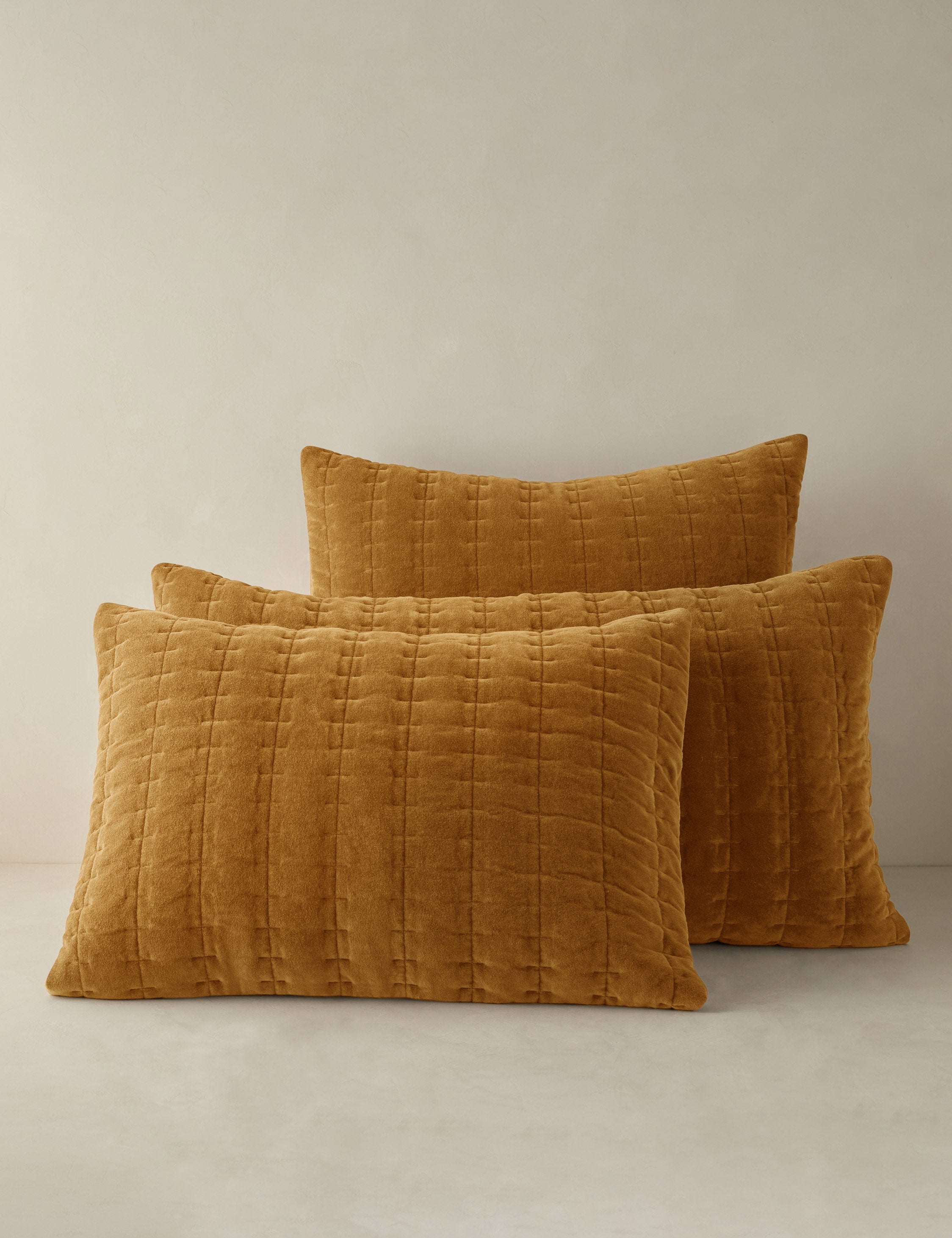 Astra Velvet Sham | Luxurious Quilted Texture