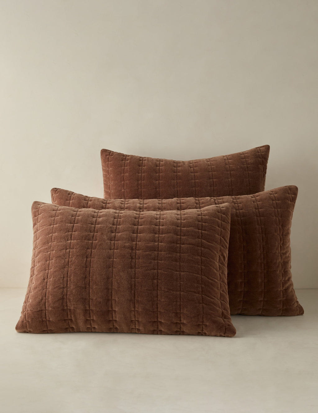 Astra Velvet Sham | Luxurious Quilted Texture