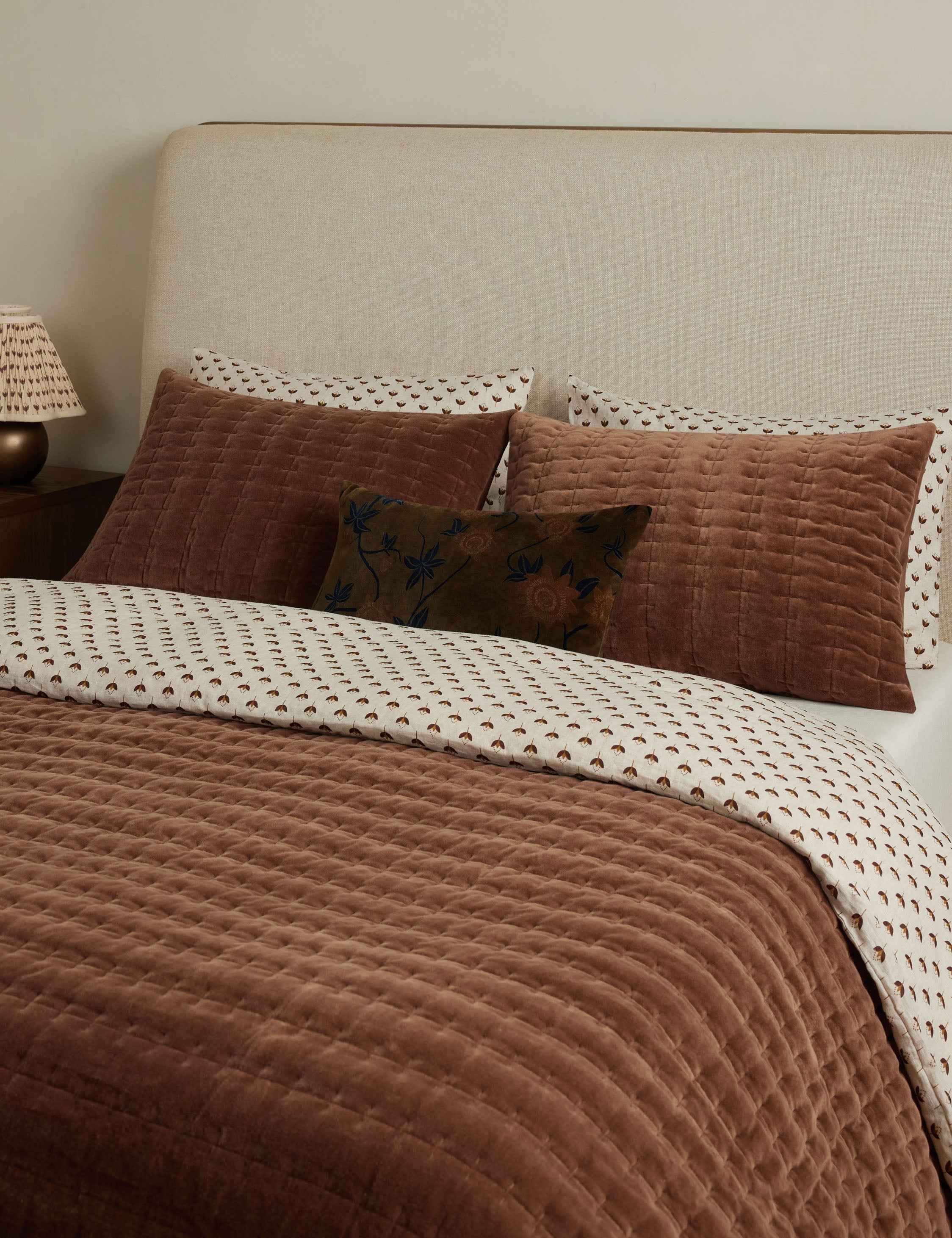 Astra Velvet Sham | Quilted Texture, Luxurious Touch