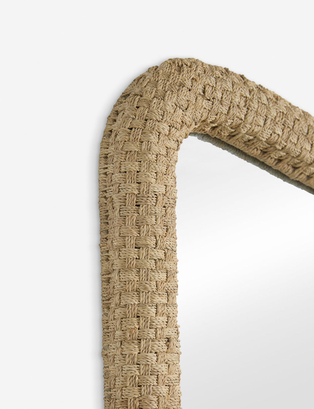 Alora Wall Mirror | Woven Frame, Curved Design
