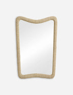 Alora Wall Mirror | Woven Frame, Curved Design