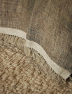 Luna Linen Silk Throw | Earthy Tones, Soft Texture