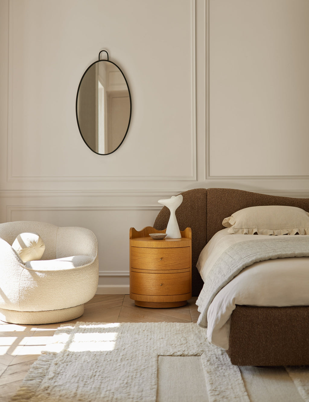Bello Striped Velvet Ball Pillow | Chic Accent for Sophisticated Style