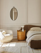Bello Striped Velvet Ball Pillow | Chic Accent for Sophisticated Style