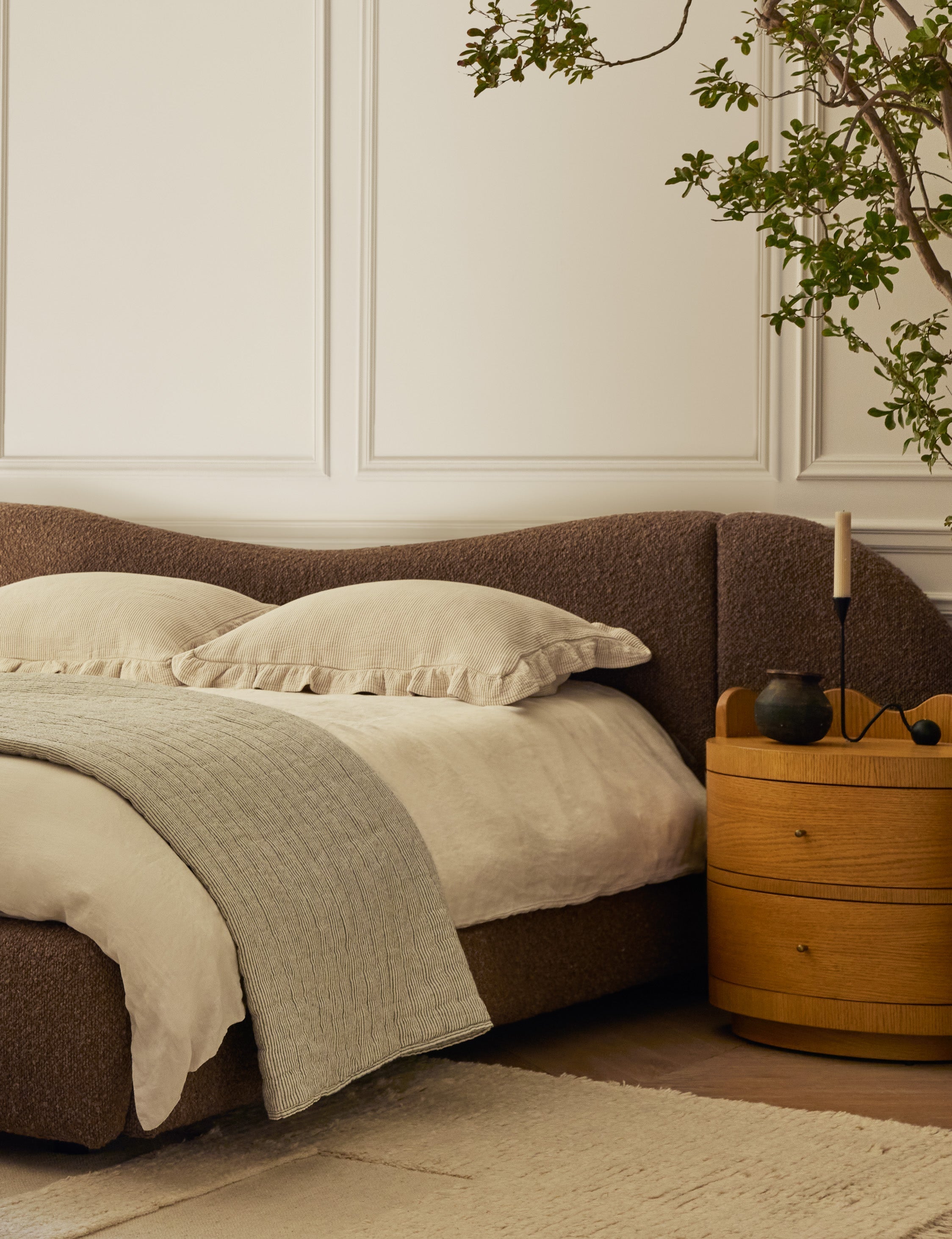 Bello Nightstand | Curved Drawer Fronts, Timeless Woodwork