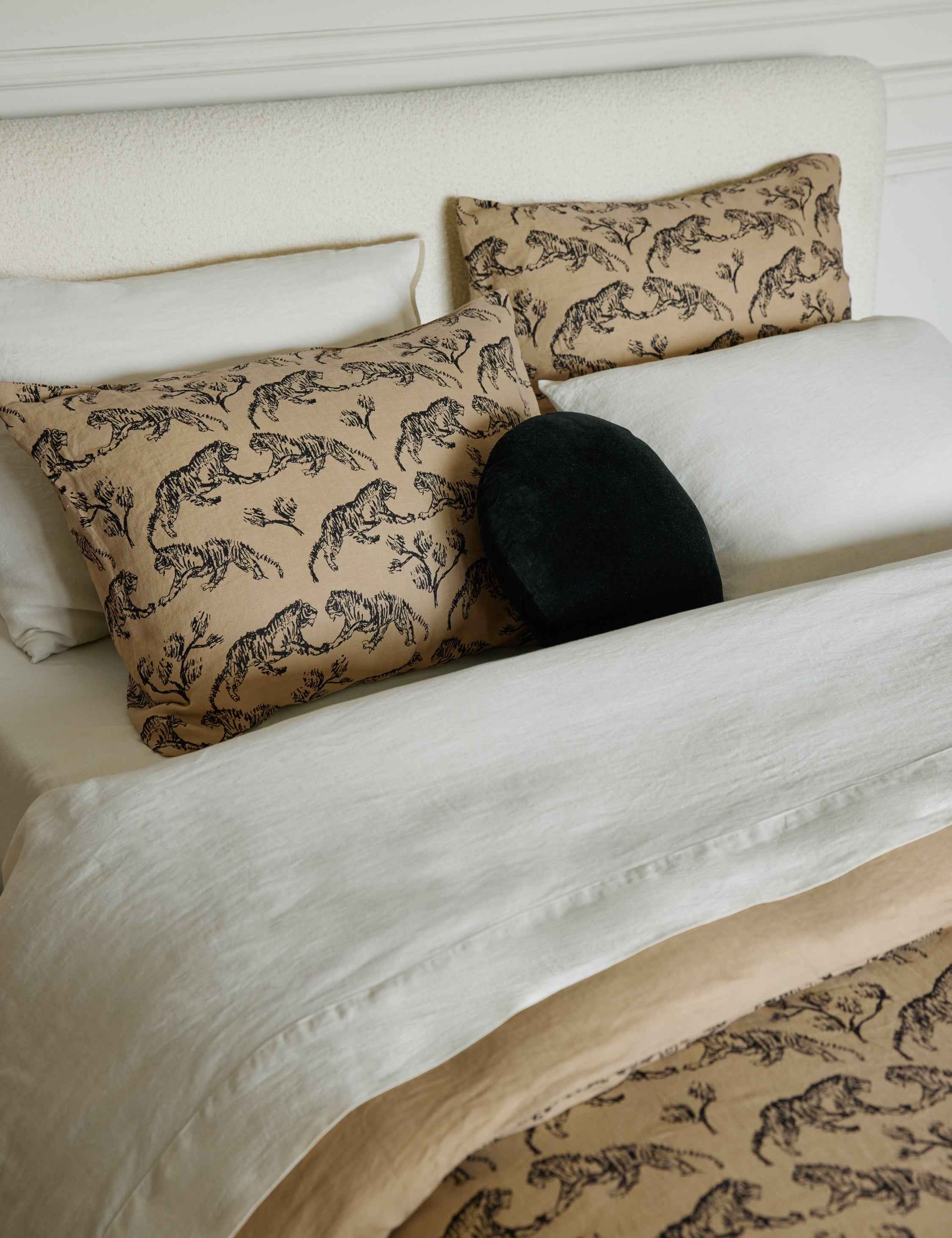 Bamboo Tiger Hemp Sham | Vintage-Inspired, Sustainable Comfort