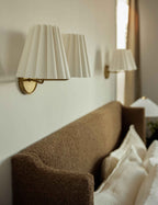Mira Double Sconce | Ruffled Shade, Modern Transitional Design