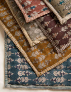 Bela Linen Cotton Quilt | Block Print Floral Design, Soft & Durable