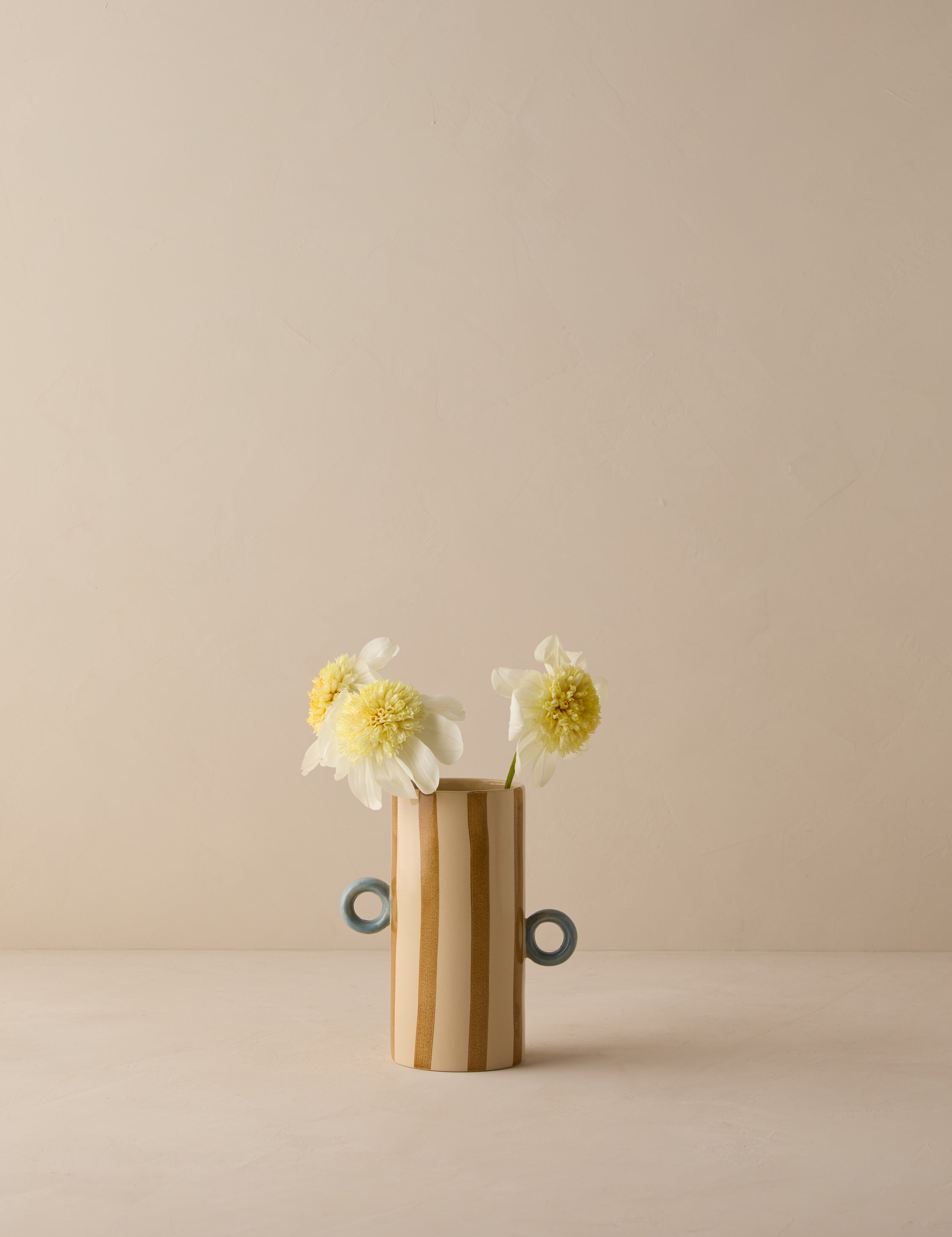 Bela Hand-Painted Vase | Ceramic with Bold Stripe Detailing
