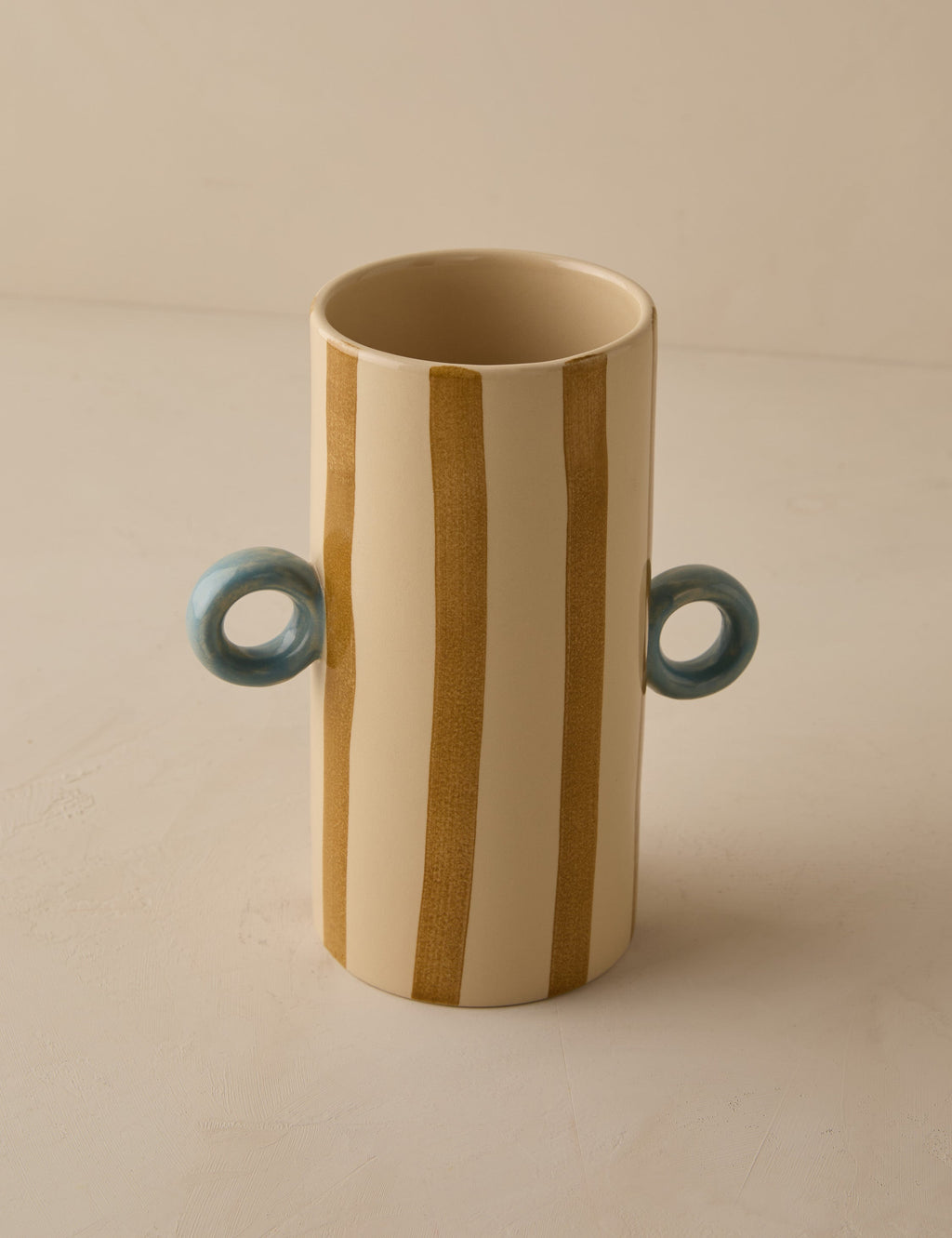 Bela Hand-Painted Vase | Ceramic with Bold Stripe Detailing
