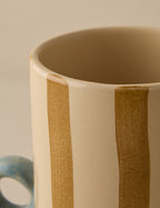 Bela Hand-Painted Vase | Ceramic with Bold Stripe Detailing